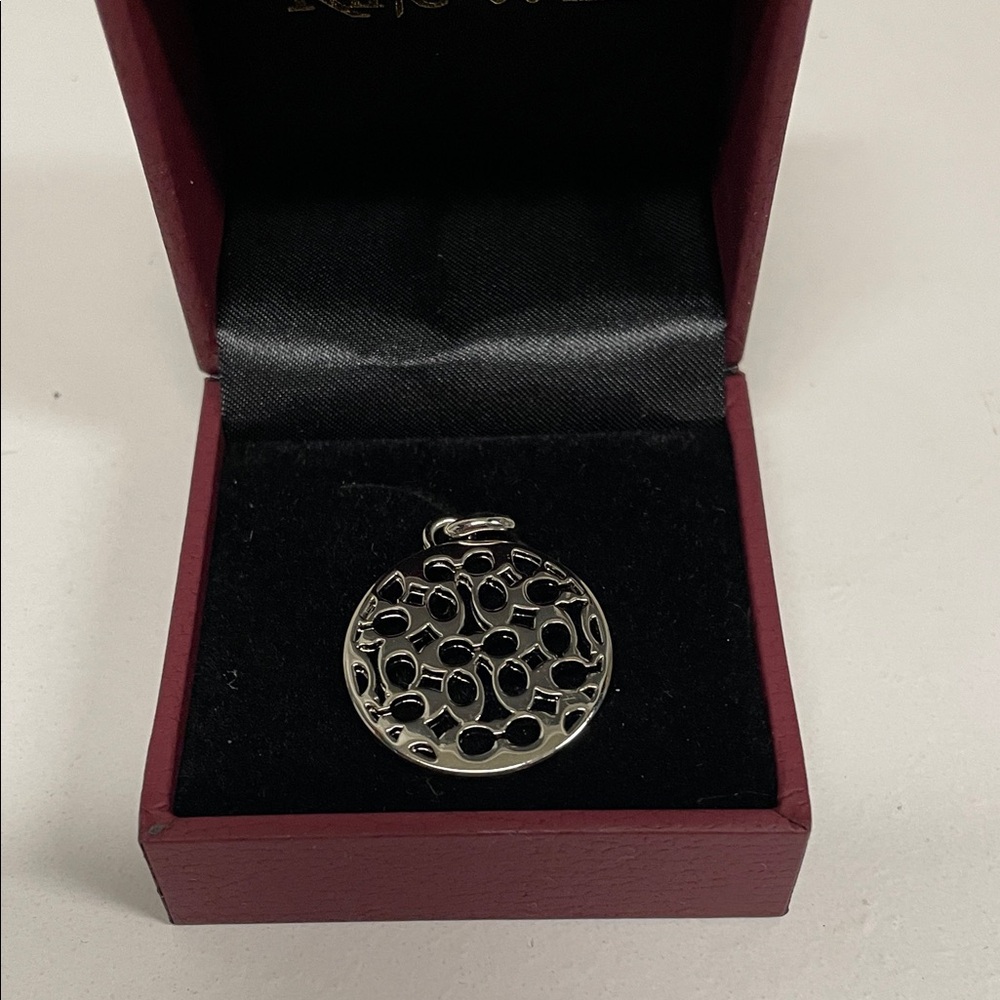 Coach Silver “C” Pendant - Picture 2 of 7